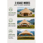 HOOKLEW P6 – 5M Four-Season Canvas Bell Tent