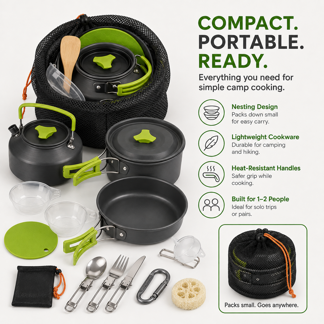 HOOKLEW PRIME 16-Piece Camp Cookware Set
