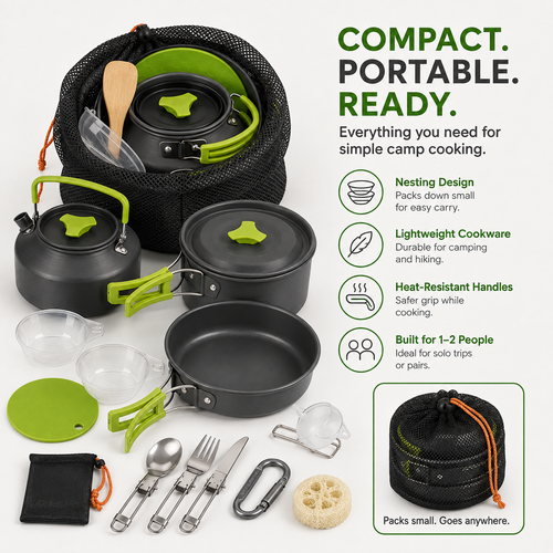 HOOKLEW PRIME 16-Piece Camp Cookware Set